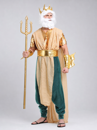 Fantasy Greek-Style Costume with Long Cloak