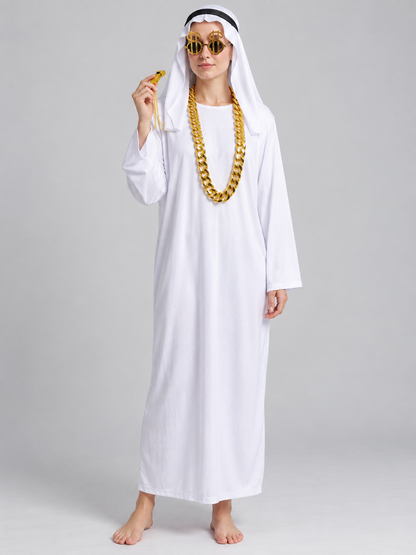 Eastern Carnival Costume with Glasses and Chain Costumes detail