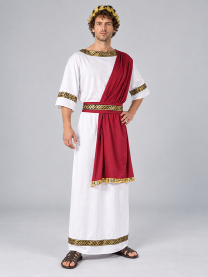 Ancient-Style Costume with Red Drapery Costumes detail