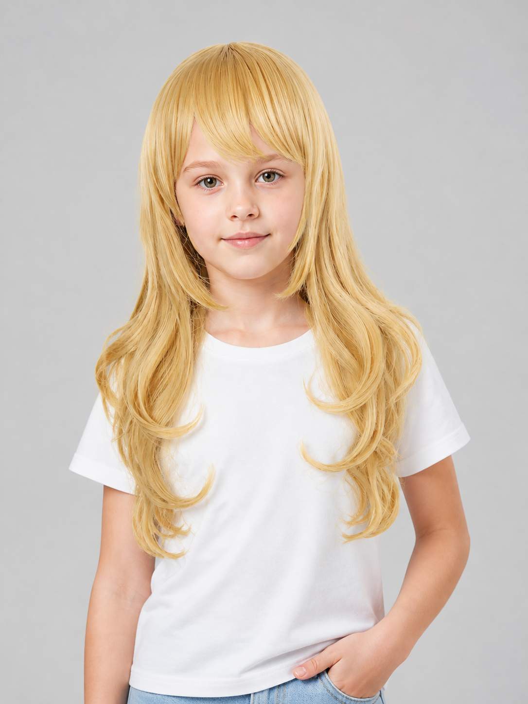 Golden Carnival Wig for Halloween and Cosplay Costume Wigs detail