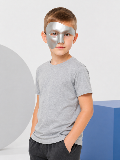 Silver Carnival Half Mask for Halloween Costume Masks detail