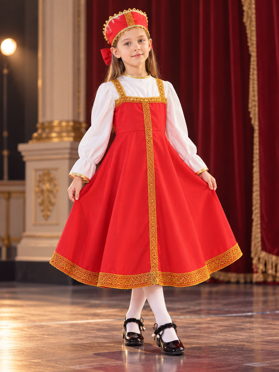 Children's Stage Costume with Headpiece Costume Headwear detail