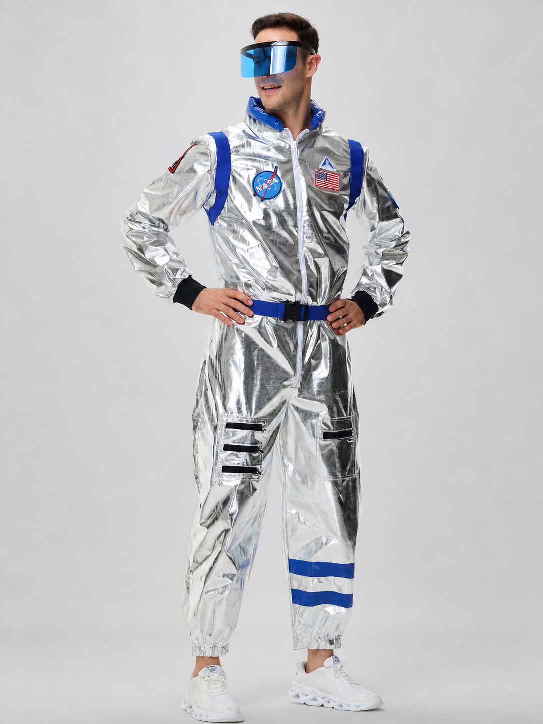 One-Piece Astronaut Costume for Cosplay with Decorative Details