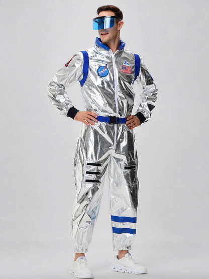One-Piece Astronaut Costume for Cosplay with Decorative Details