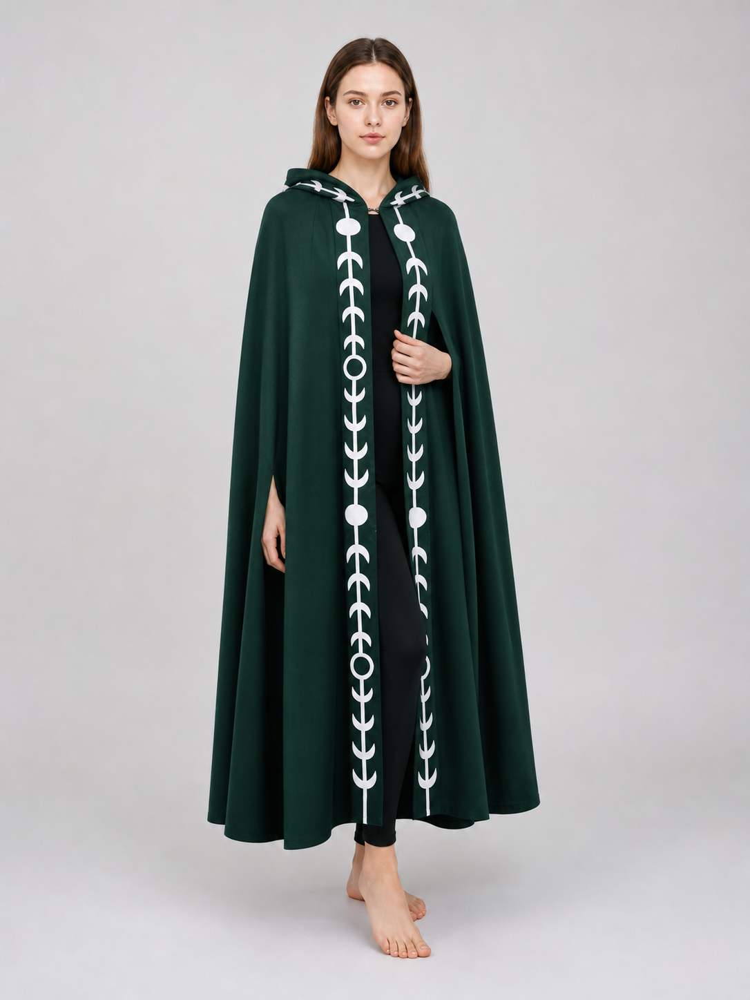 Renaissance-Style Hooded Cloak Cape