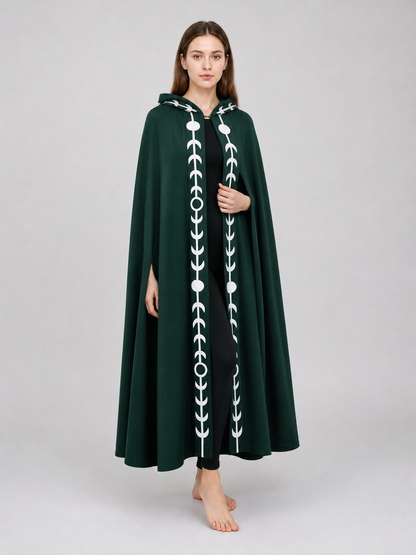 Renaissance-Style Hooded Cloak Cape