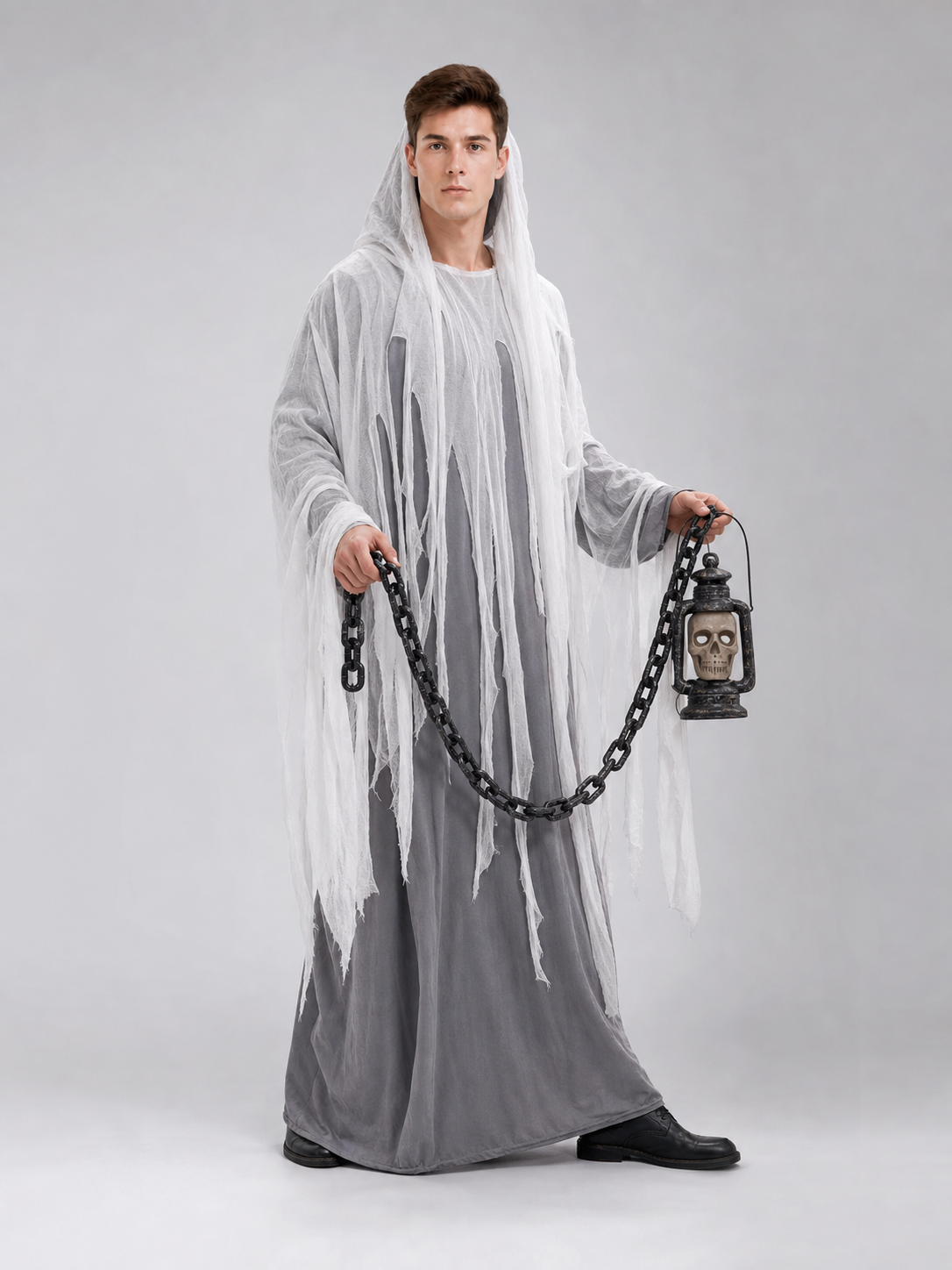 Hooded Ghost Halloween Costume, Cosplay