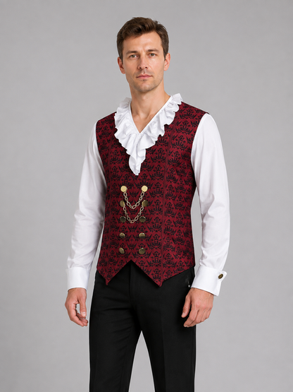Costume Vest with Jabot and Decorative Chain Costumes detail