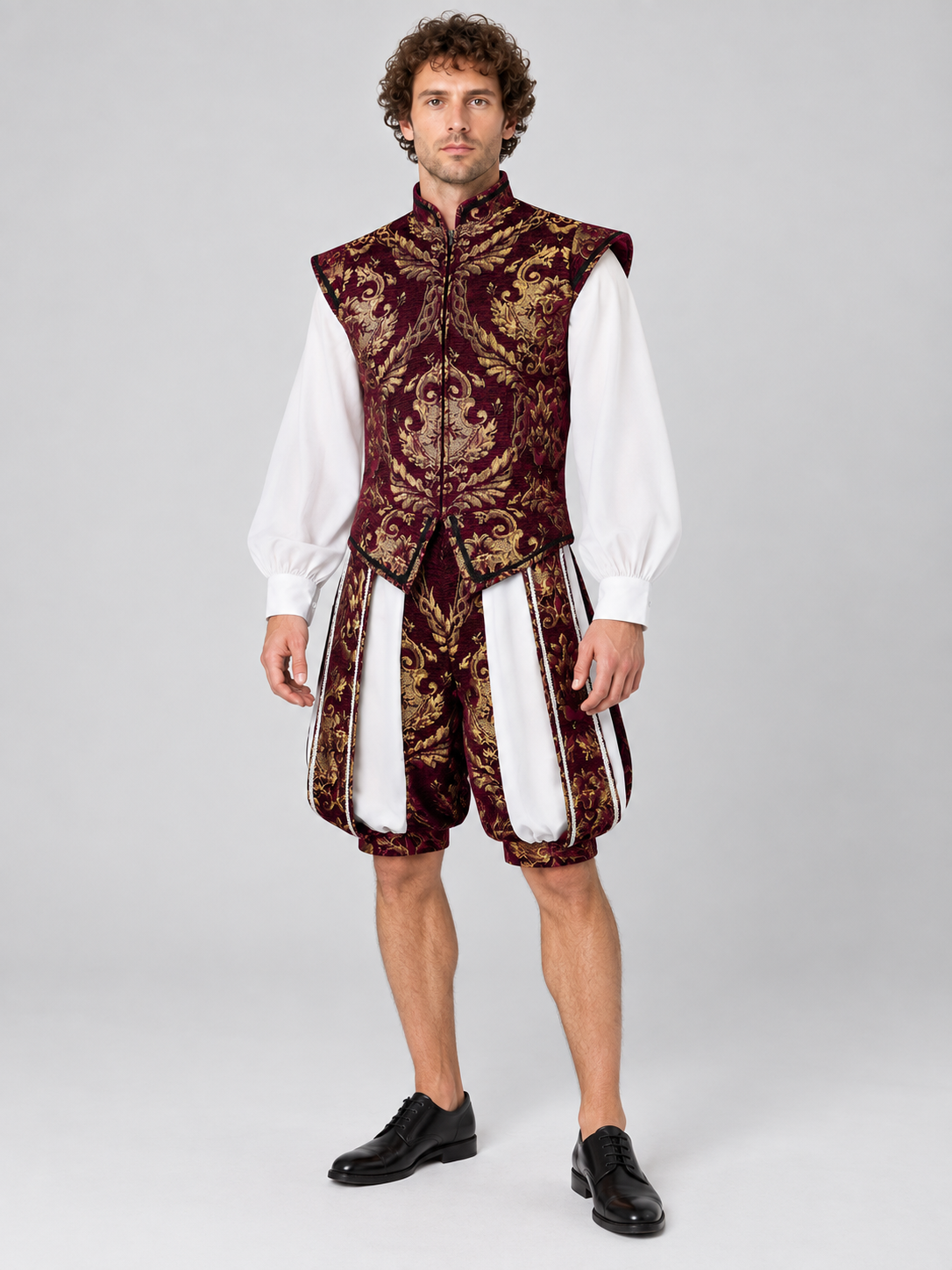 Carnival Costume with Vest and Gold-Tone Ornament Holiday Decorations detail