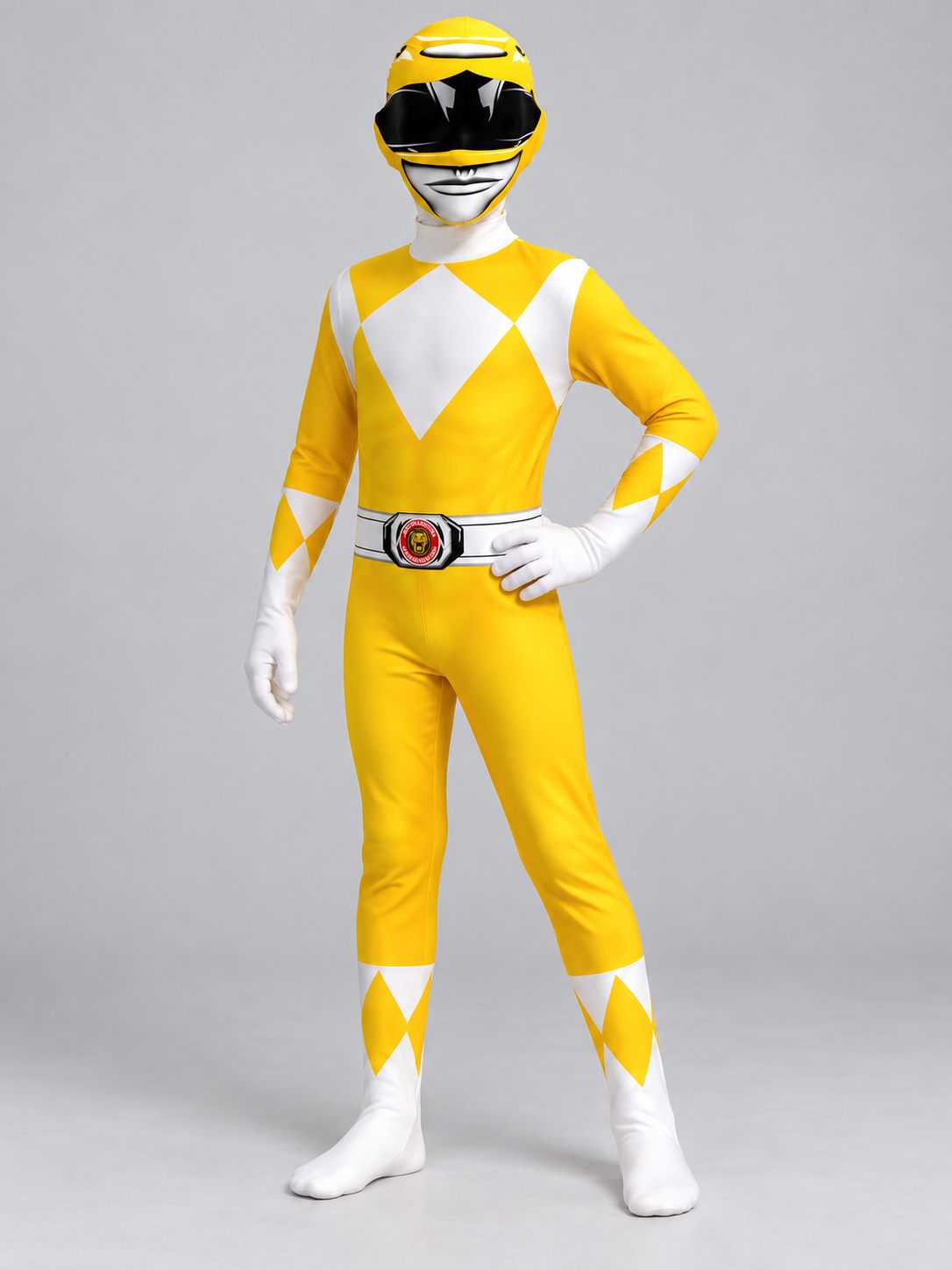 Kids' Carnival Jumpsuit Costume Yellow with Helmet