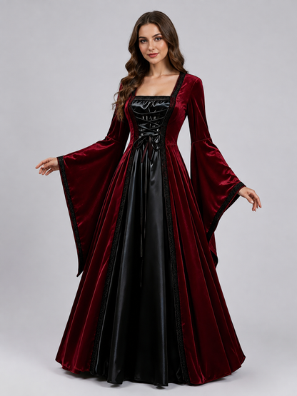 Medieval Dress with Corset Bodice and Lacing Costume Dresses detail