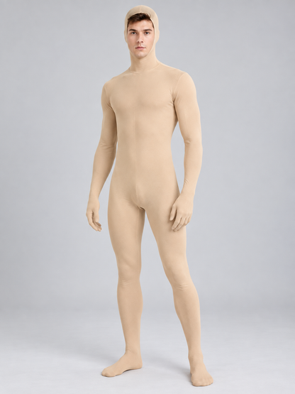 Fitted Full-Body Bodysuit in Nude