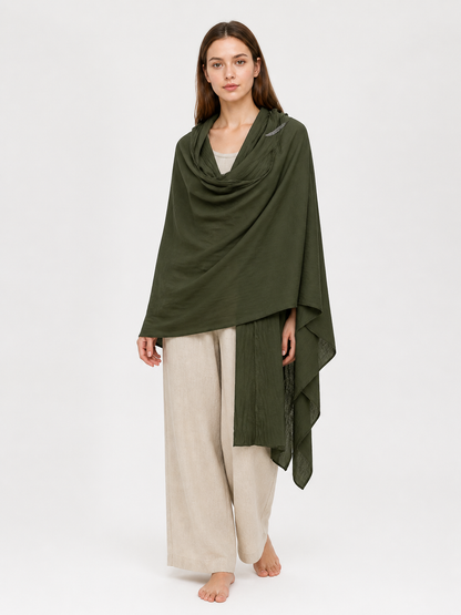 Green Carnival Hooded Cape Costume Capes detail
