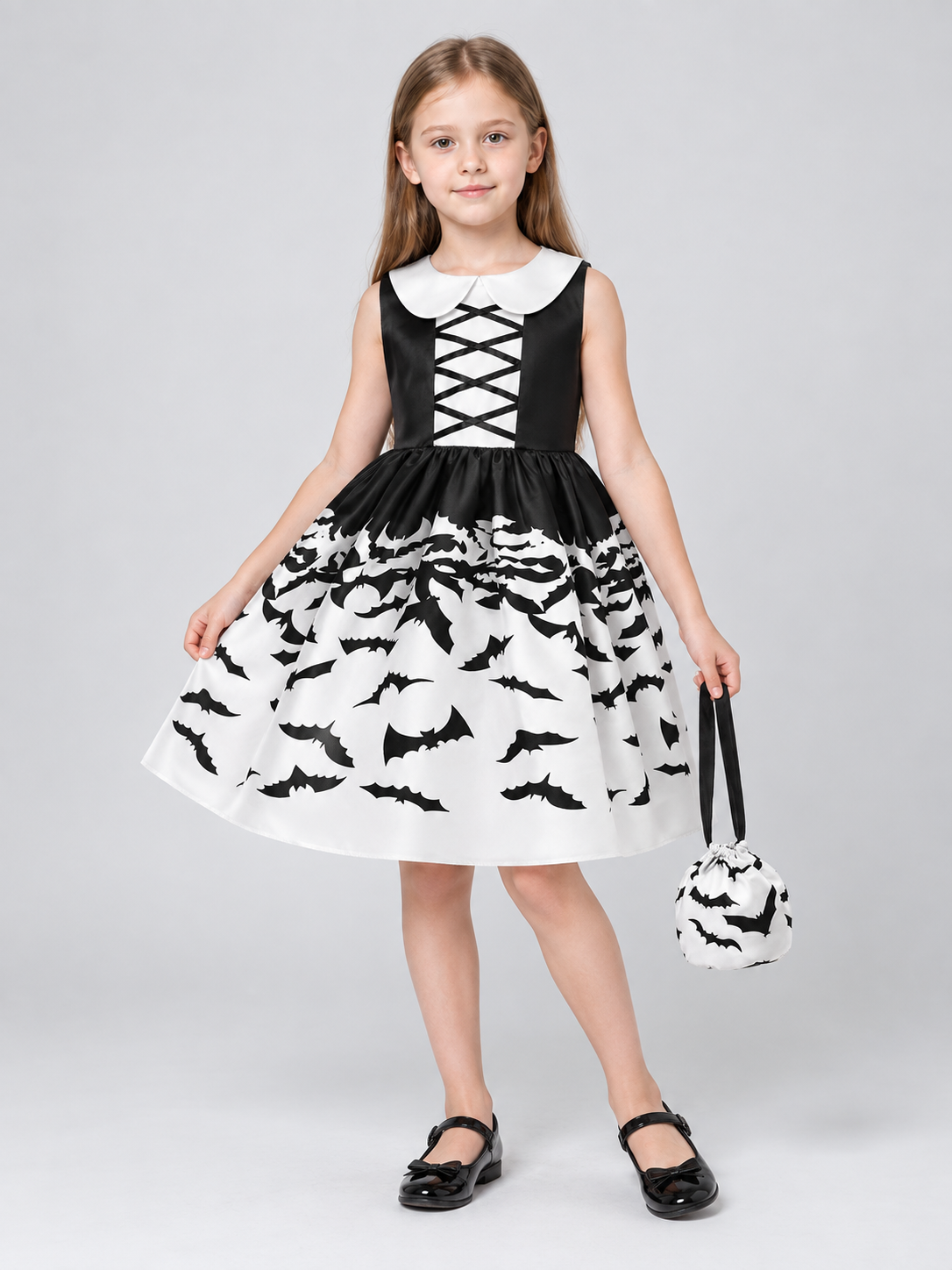Children’s Carnival Dress with Collar and Bats product detail