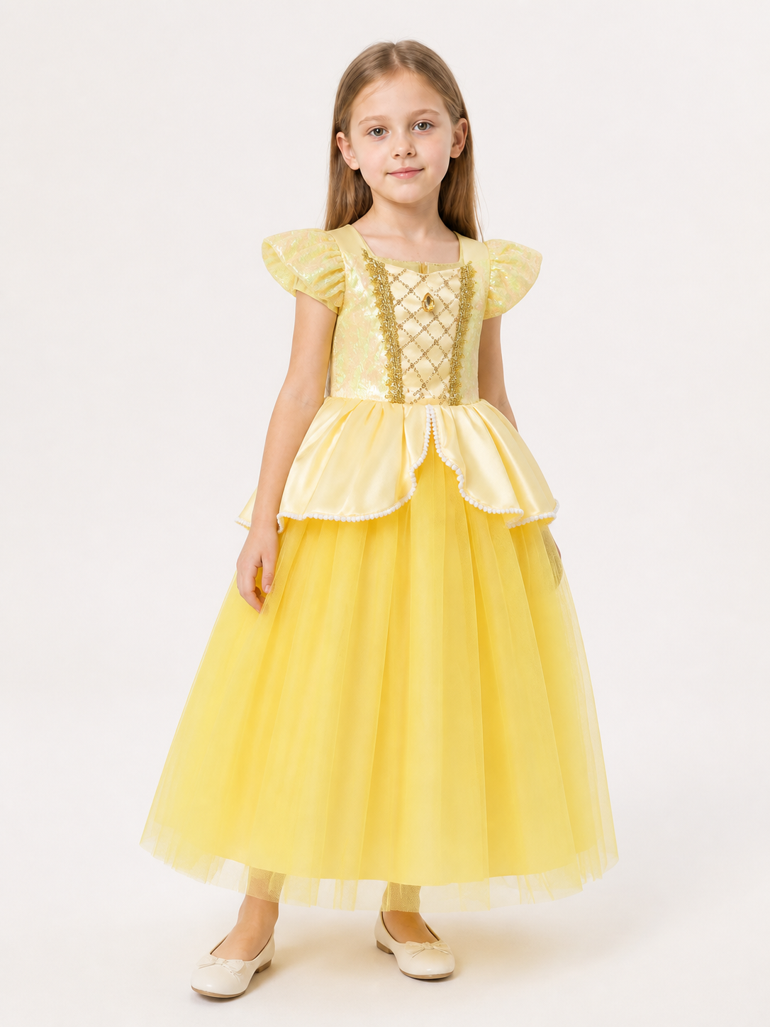 Yellow Princess Costume for Halloween Costumes detail