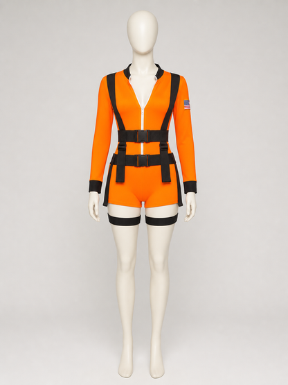 Astronaut Romper with Straps and Patches