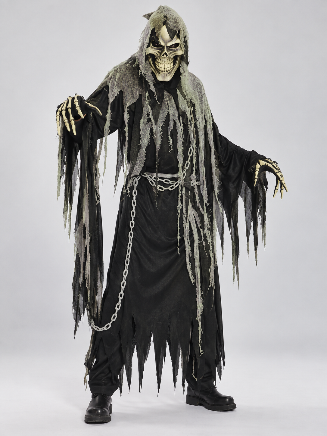 Halloween Carnival Costume, Robe, Skull Mask