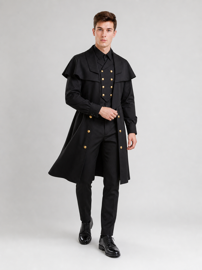 Black Plague Doctor Costume for Cosplay