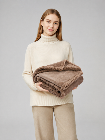 Reversible Pet Blanket, Taupe Wearable Blankets detail