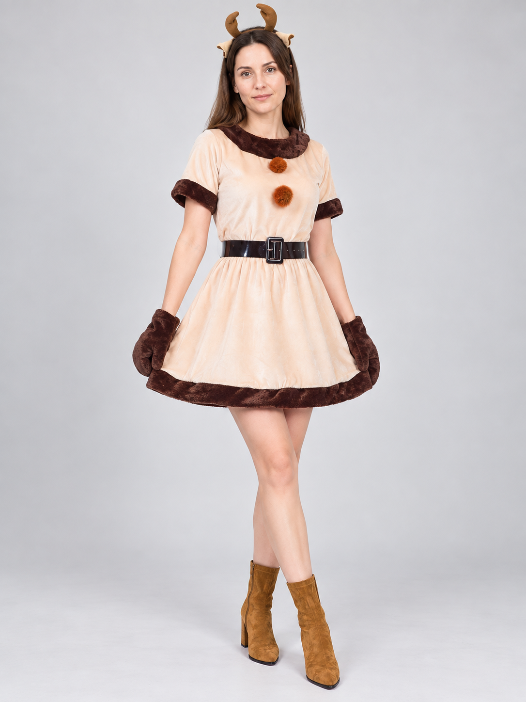 Christmas Costume Dress with Pom-Poms Costume Dresses detail