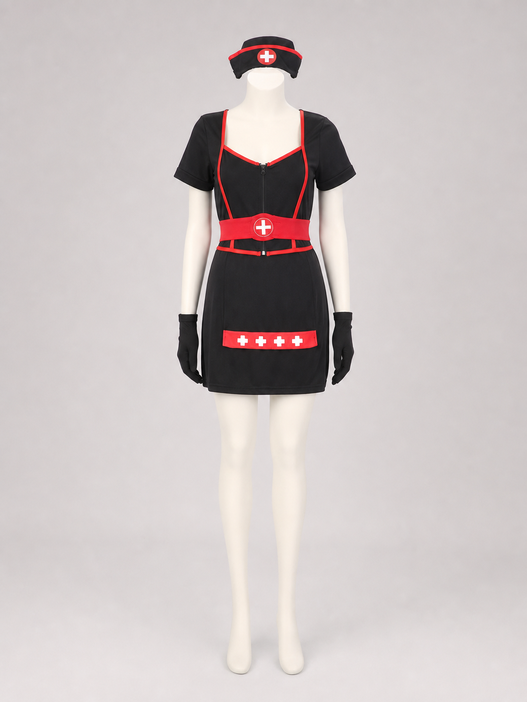 Medical Costume with Red Belt and White Crosses