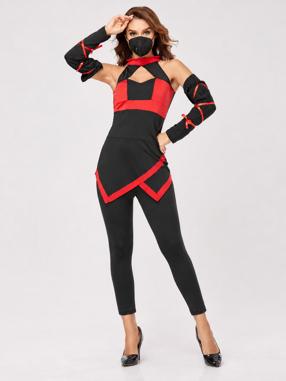Naruto Ninja Costume: Black and Red Jumpsuit