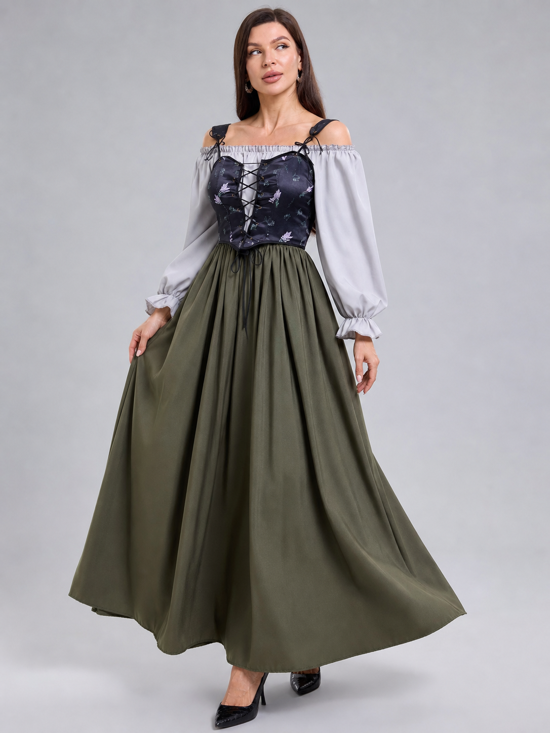 Historical Costume Dress with Corset Top