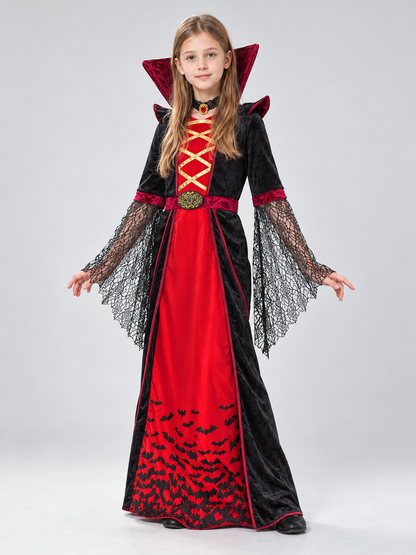 Gothic Carnival Costume with Collar and Medallion Costumes detail