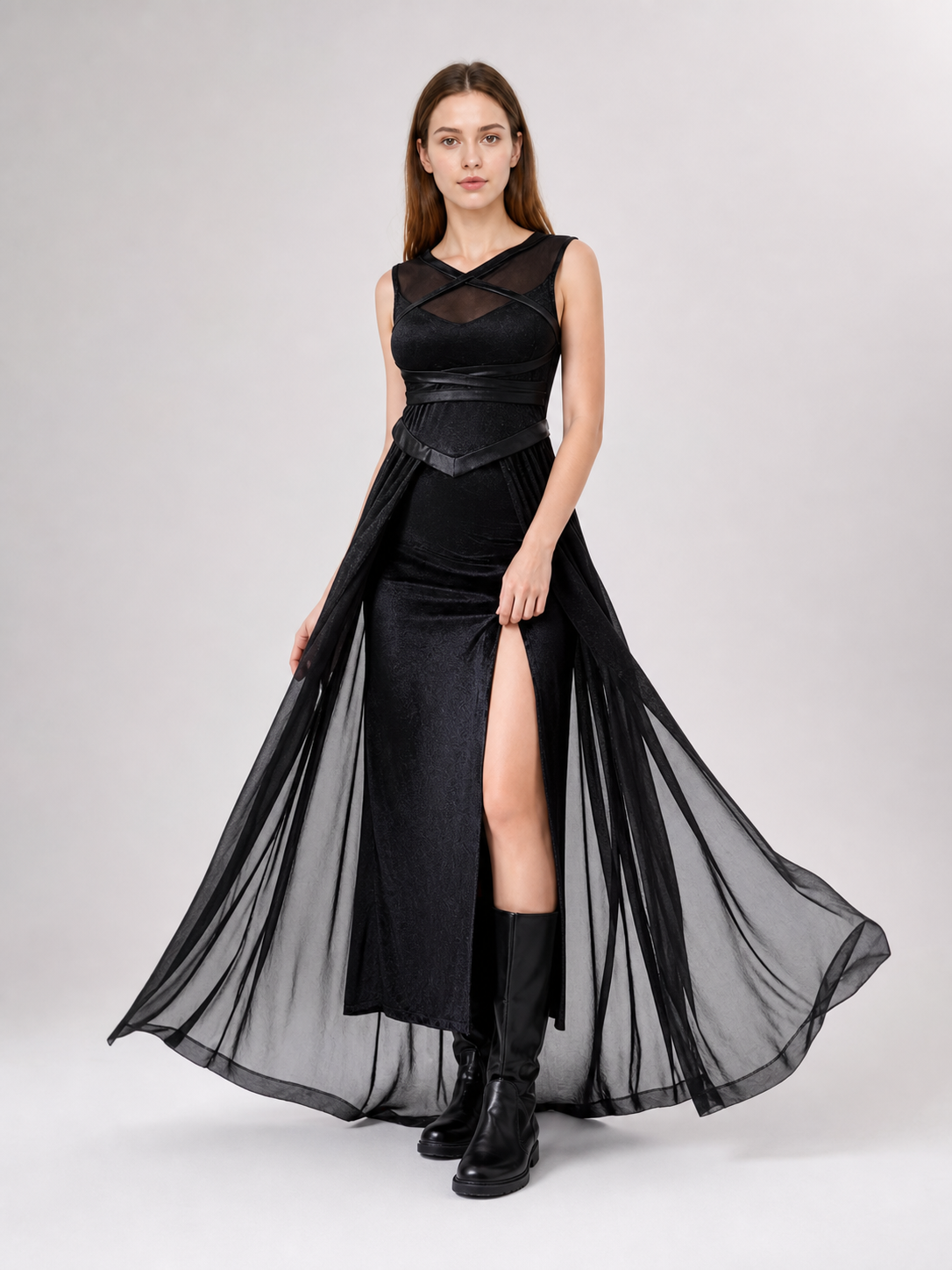 Halloween Witch Costume with Hat and Gloves