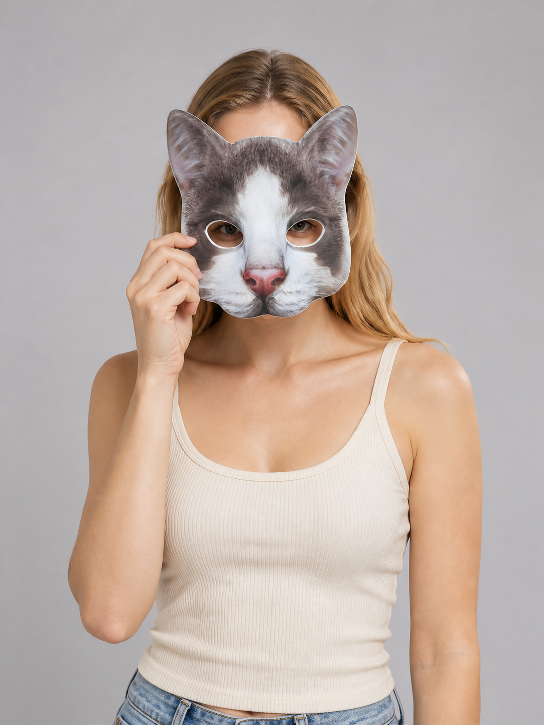Carnival Cat Half-Mask Halloween Headpiece Costume Masks detail