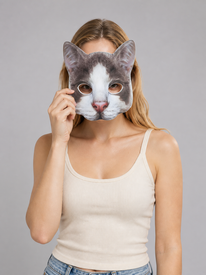 Carnival Cat Half-Mask Halloween Headpiece Costume Masks detail