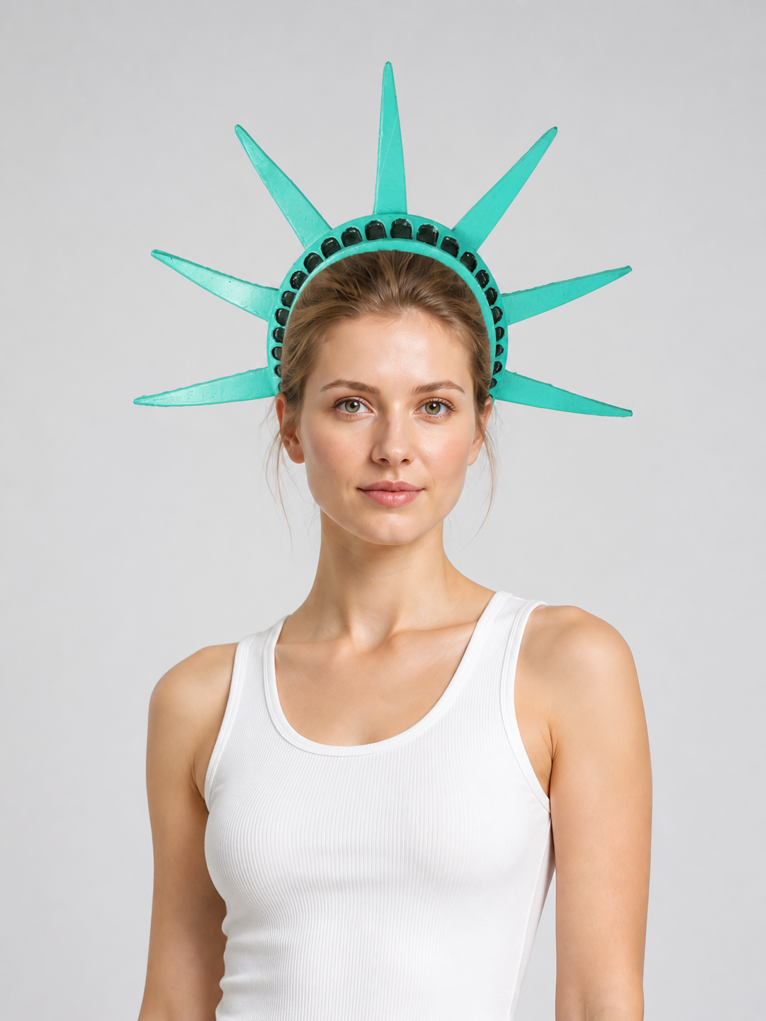 Blue-Green Halloween Carnival Headband with Rays Costume Headwear detail