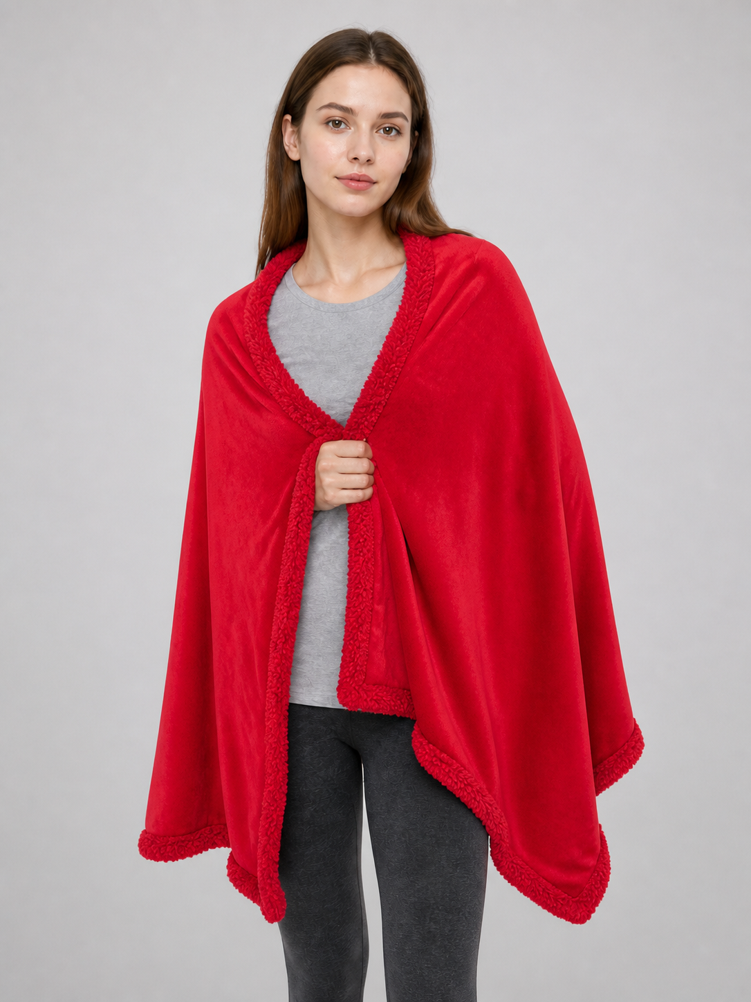 Reversible Water-Resistant Pet Blanket, Red Wearable Blankets detail