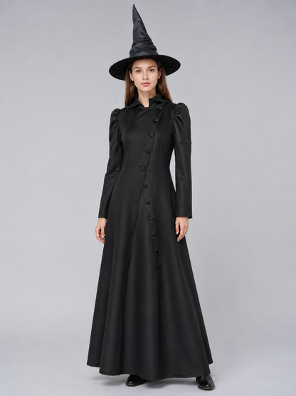 Witch Costume with Coat, Skirt, and Pointed Hat Costume Headwear detail
