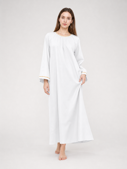 White Cosplay Cloak with Gold Trim