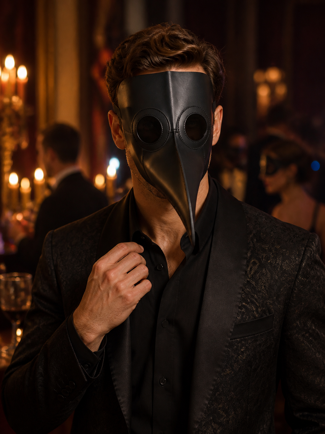 Carnival Mask with Long Beak for Cosplay Costume Masks detail