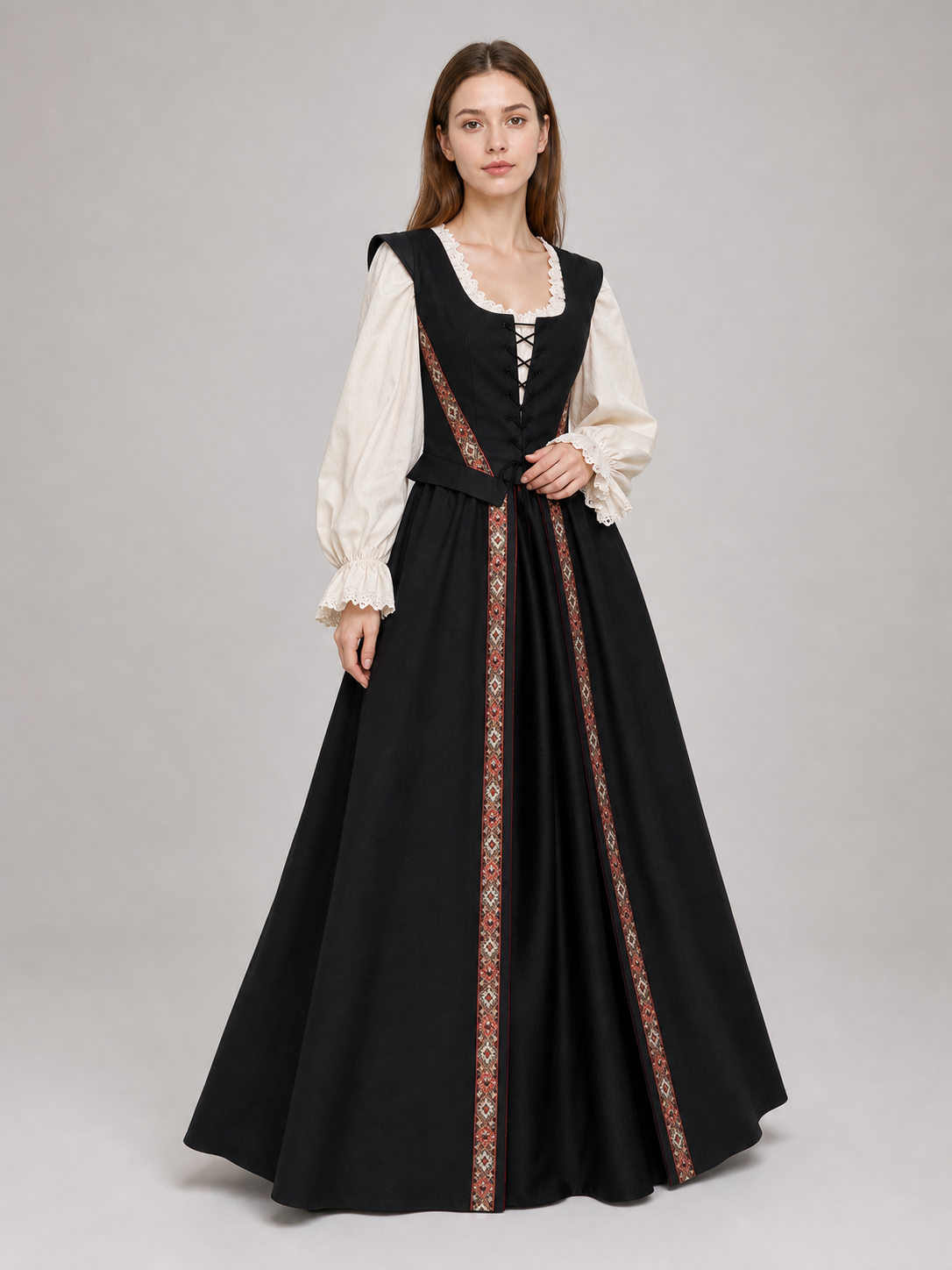 Medieval-Style Lace-Up Dress