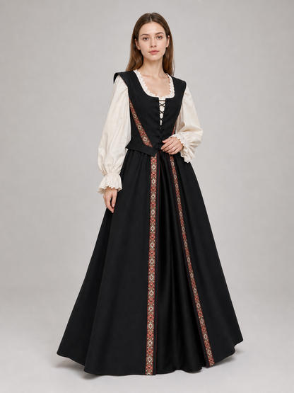 Medieval-Style Lace-Up Dress