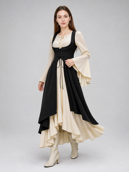 Black Medieval-Style Overdress