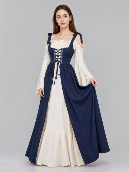 Renaissance-Style Costume Dress with Lacing