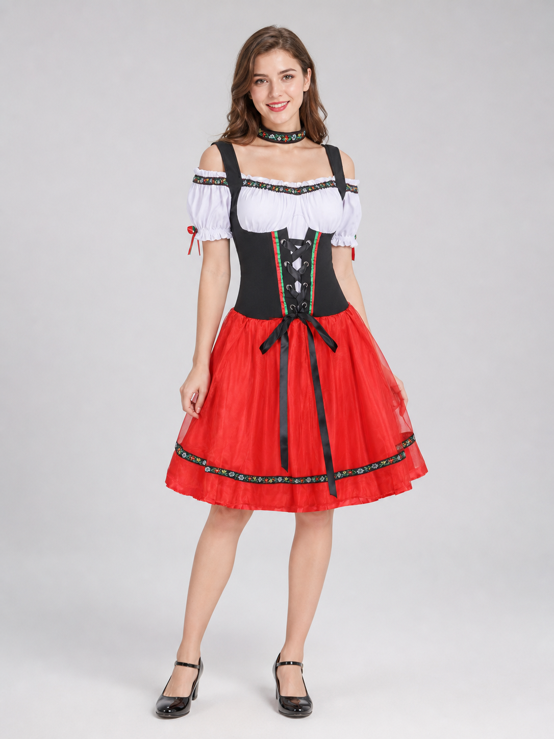 Ethnic Costume with Floral Headpiece
