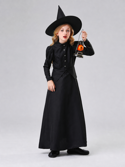 Halloween Costume: Dress with Hat and Decorations