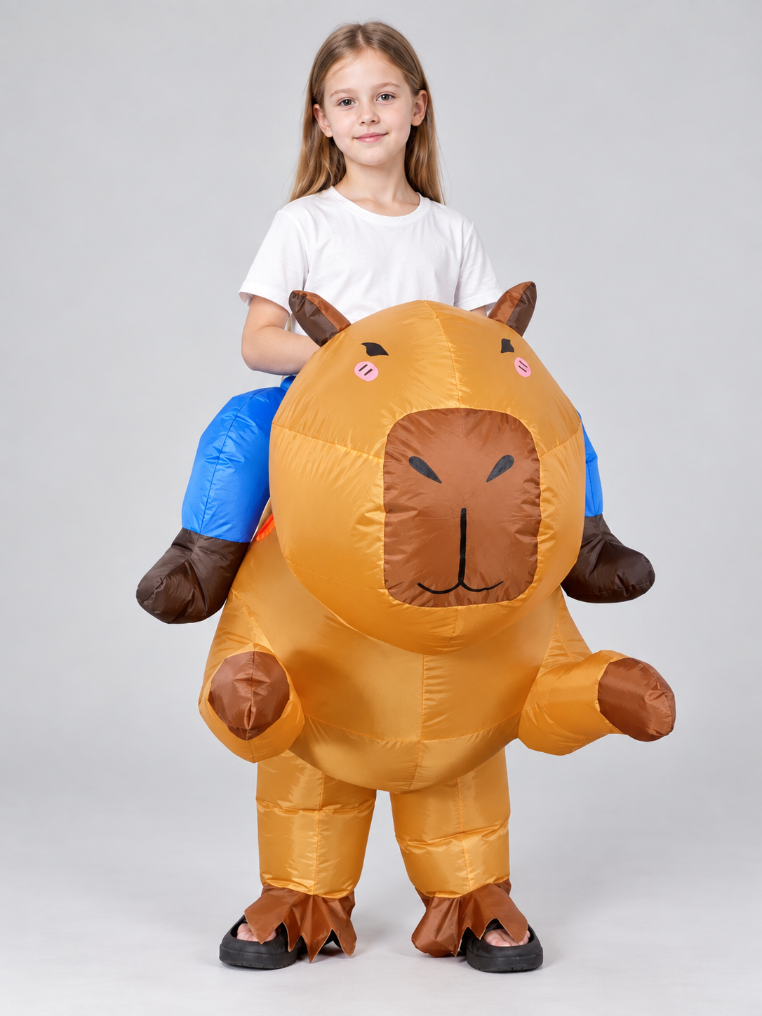 Inflatable Capybara Costume with Cartoon Face