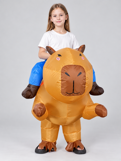 Inflatable Capybara Costume with Cartoon Face