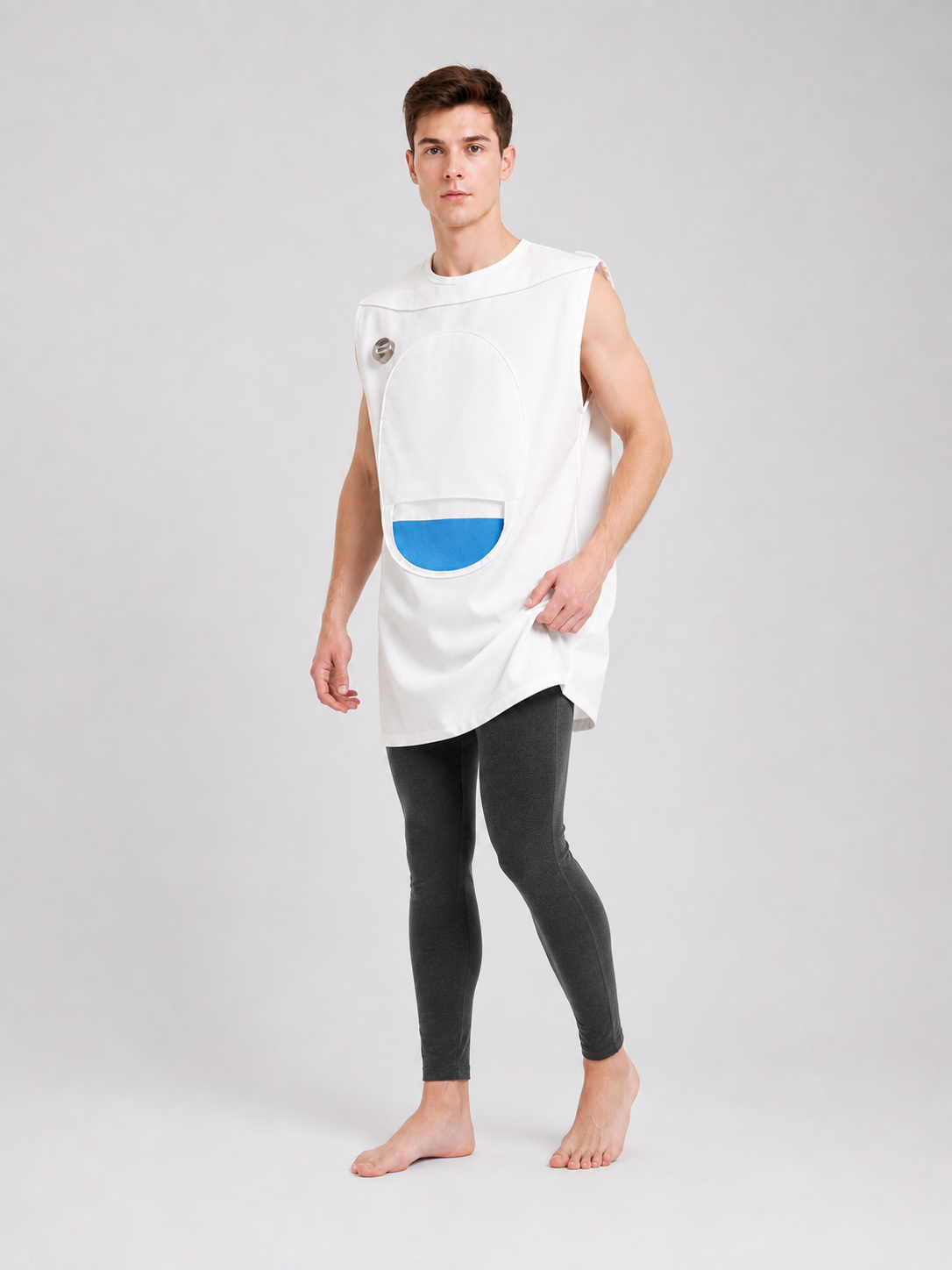 Halloween Toilet Costume with Orange Hat