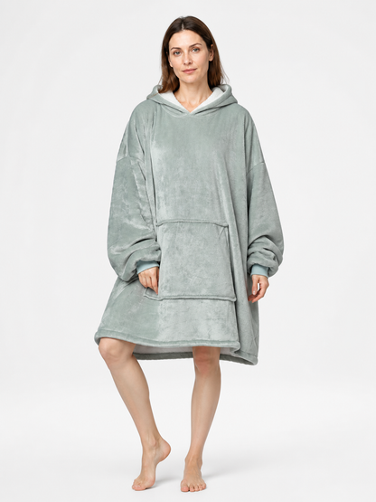 Dark Gray Long Hooded Sweatshirt for Home product detail