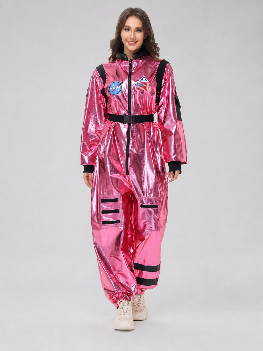 Pink NASA Astronaut Jumpsuit for Cosplay