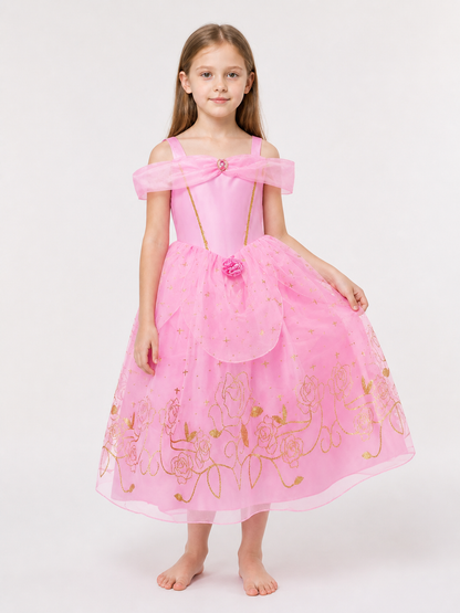 Pink and Gold Princess Costume for Cosplay Costumes detail