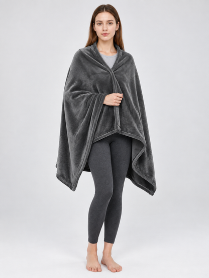 Electric Blanket Throw, Gray, Eight Heating Zones Wearable Blankets detail