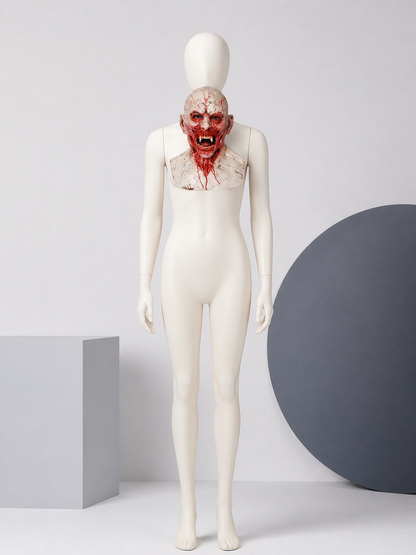 Halloween Zombie Mask with Bloody Wounds